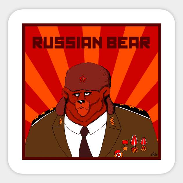 RUSSIAN BEAR Sticker by lucamendieta